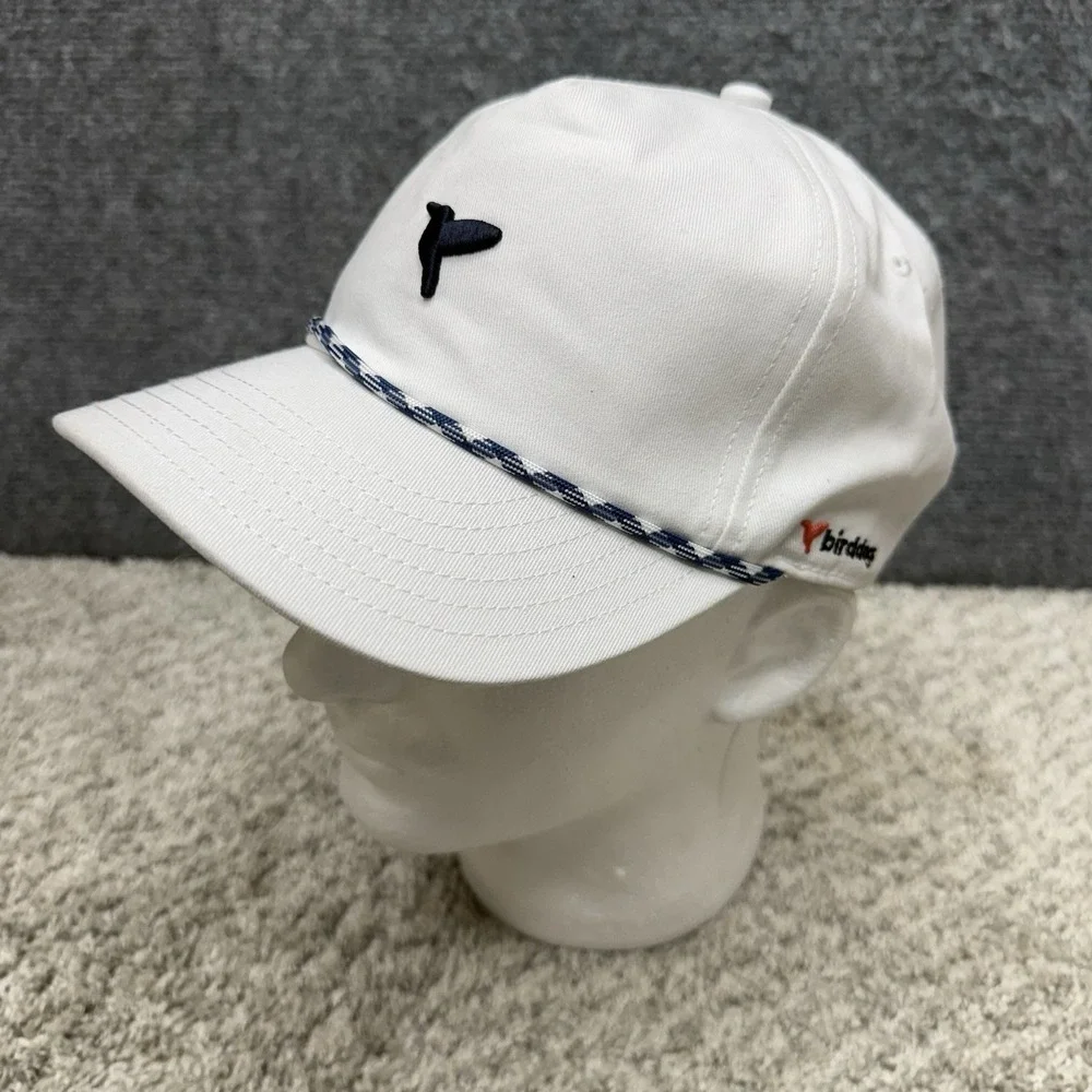 Bird dogs hat cap snapback adjustable mens white rope front